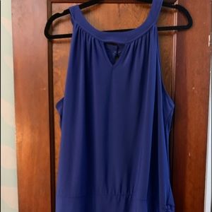 TORRID 3 EUC SLEEVELESS ROYAL BLOUSON BLOUSE